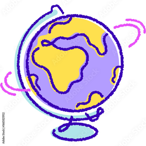 globe desktop doodle