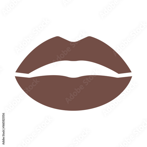 Lips outline vector illustration