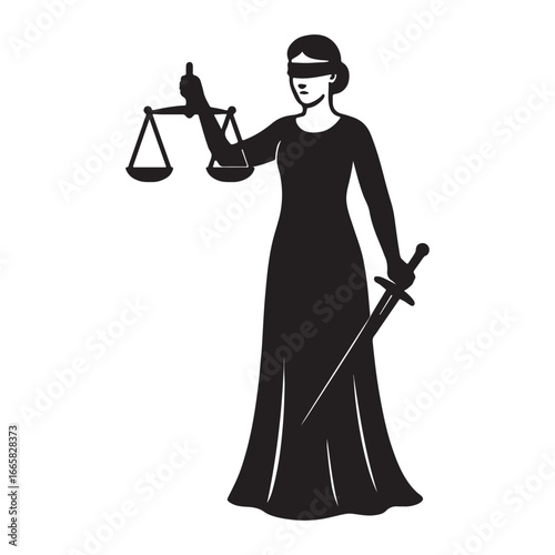 Lady Justice Icon – Law, Fairness, and Legal Balance Symbol