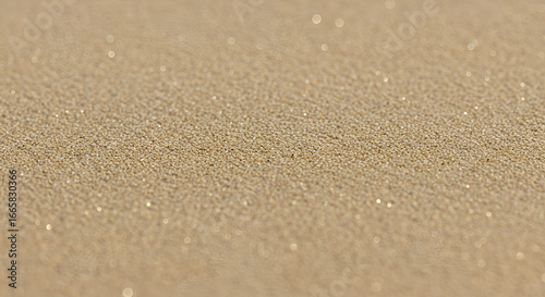 Close-up view of sand with sparkling texture. Detailed view of sand grains with a shallow depth of field. Beach sand texture with sparkling detail. Close up view of beach sand -