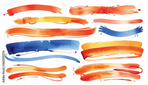 Abstract watercolor strokes in vibrant colors, evoking a sense of artistic expression and fluidity