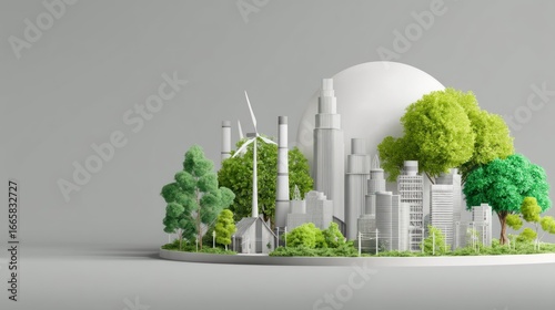 A realistic high-quality stock photo representing 'sustainability future', styled with gray tones, evoking a sense of cheerful, designed to appeal to educators and institutions. The composition should