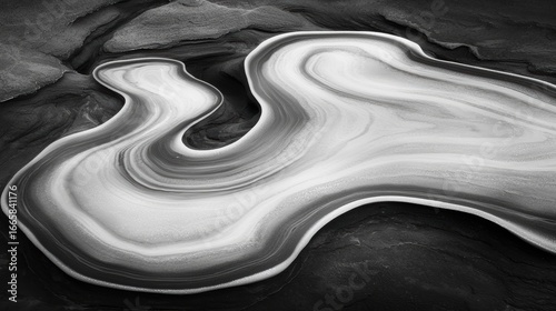 Black and White Abstract Artwork