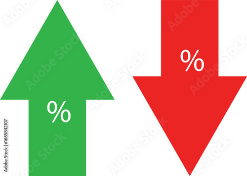 Visualize successful growth or decline with these dynamic green and red 