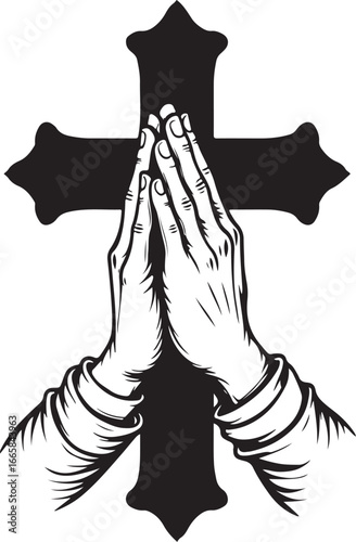 Divine Power Christian Rosary Art vector graphics