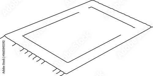 Illustration of a rug isolated on white background for adding warmth to a room