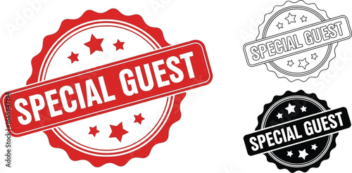 Special guest stamp vector designs for events and promotions use