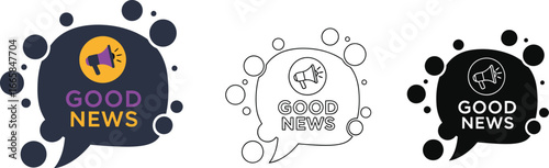 Good news announcement vector design template for social media post