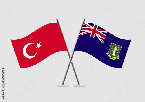 Turkey and Virgin Islands UK vector flags created for official publications