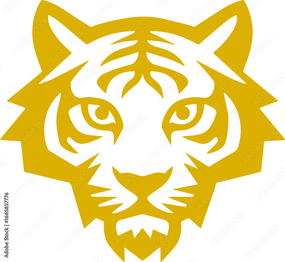 Fototapeta premium tiger face icon 