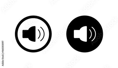 Sound volume icons set.