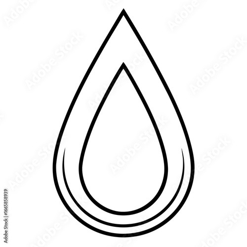  Simple rain droplet lines line art vector illustration