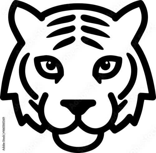 tiger head sticker transparent 