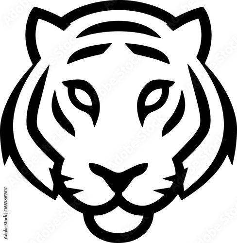 tiger head sticker transparent 