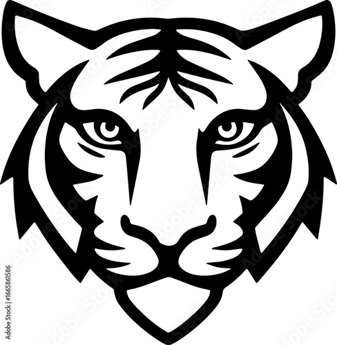 tiger head sticker transparent 