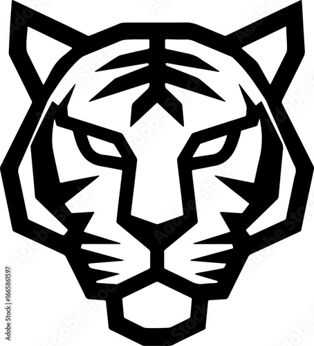 tiger head sticker transparent 