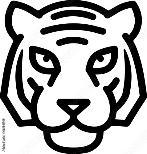 tiger head sticker transparent 