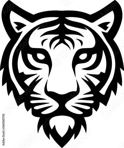 tiger head sticker transparent 