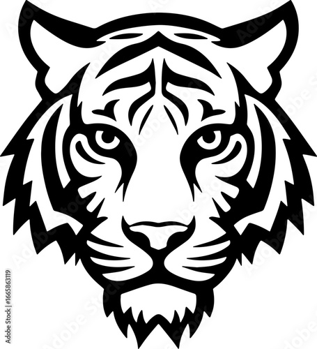 tiger head sticker transparent 