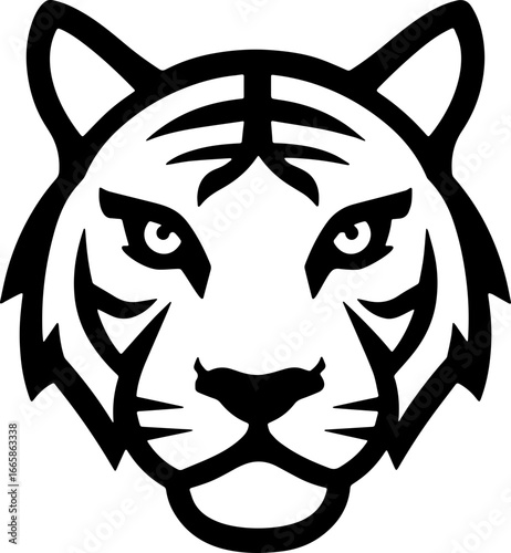 tiger head sticker transparent 