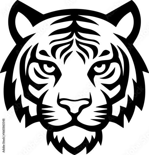 tiger head sticker transparent 