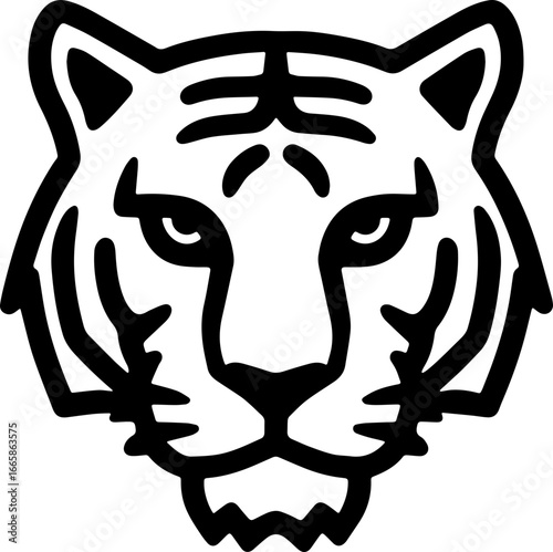 tiger head sticker transparent 
