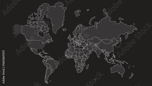 Abstract world map art with intricate patterns global design concept for digital applications