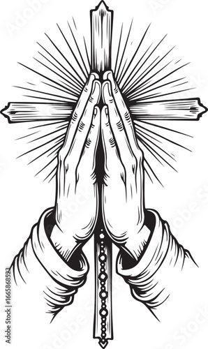 God, Christian, Jesus, rosary, crucifix, cross, prayer,  vector graphics