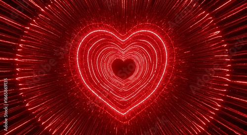 abstract red heart