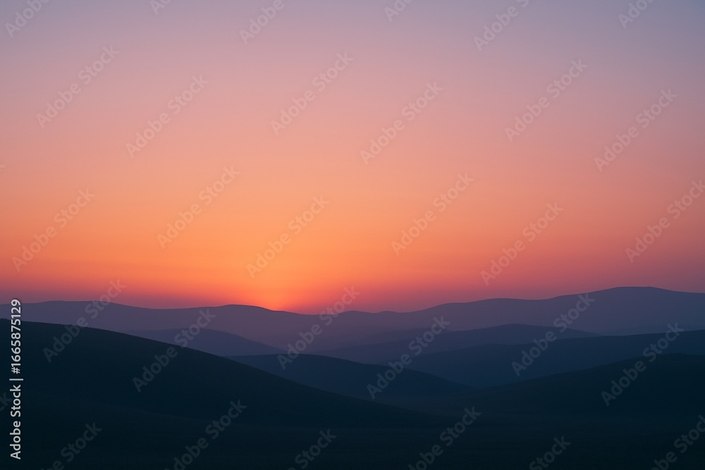 Obraz premium Rolling Plains at Sunset