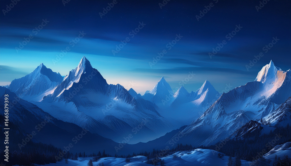 Obraz premium Color-Emphasized Landscapes at Dawn and Dusk