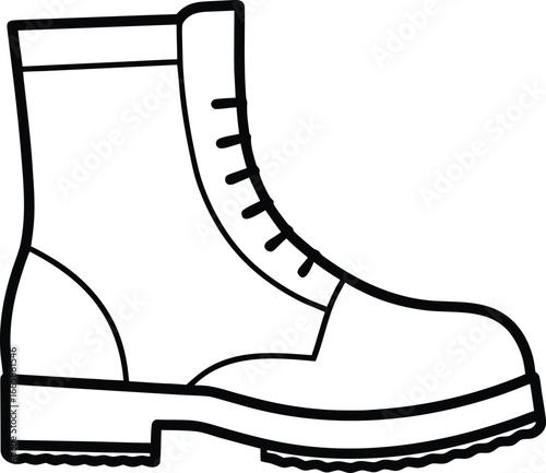 Durable Safety Work Boot Illustration.