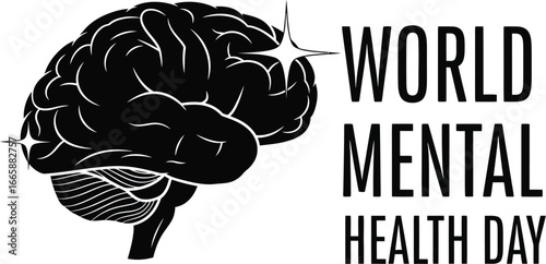 Promote wellbeing with this World Mental Health Day vector for mental wellness