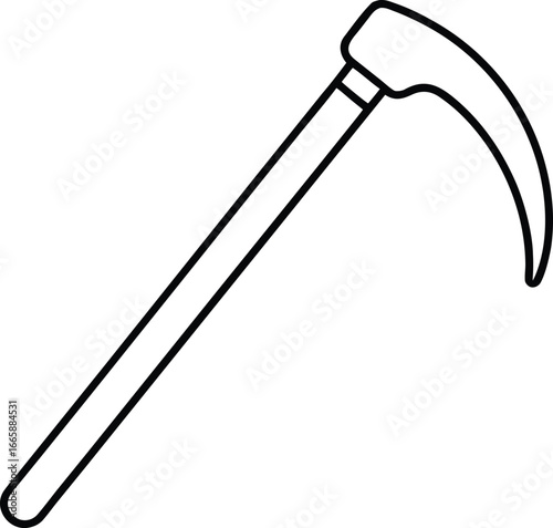 Metal Crowbar Construction Outline Icon.