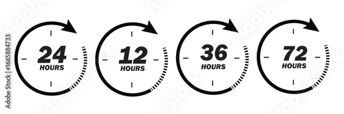 48, deo, logo, week, hour, 12, 24, 72, symbol, arrow, sign, discount, offer, number, shipping, deodorant, day, remain, work, hrs, clock, effect, circle, template, deal, shop, icon, isolated, supermark