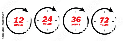 48, deo, logo, week, hour, 12, 24, 72, symbol, arrow, sign, discount, offer, number, shipping, deodorant, day, remain, work, hrs, clock, effect, circle, template, deal, shop, icon, isolated, supermark