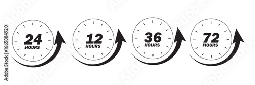48, deo, logo, week, hour, 12, 24, 72, symbol, arrow, sign, discount, offer, number, shipping, deodorant, day, remain, work, hrs, clock, effect, circle, template, deal, shop, icon, isolated, supermark