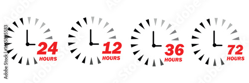 48, deo, logo, week, hour, 12, 24, 72, symbol, arrow, sign, discount, offer, number, shipping, deodorant, day, remain, work, hrs, clock, effect, circle, template, deal, shop, icon, isolated, supermark