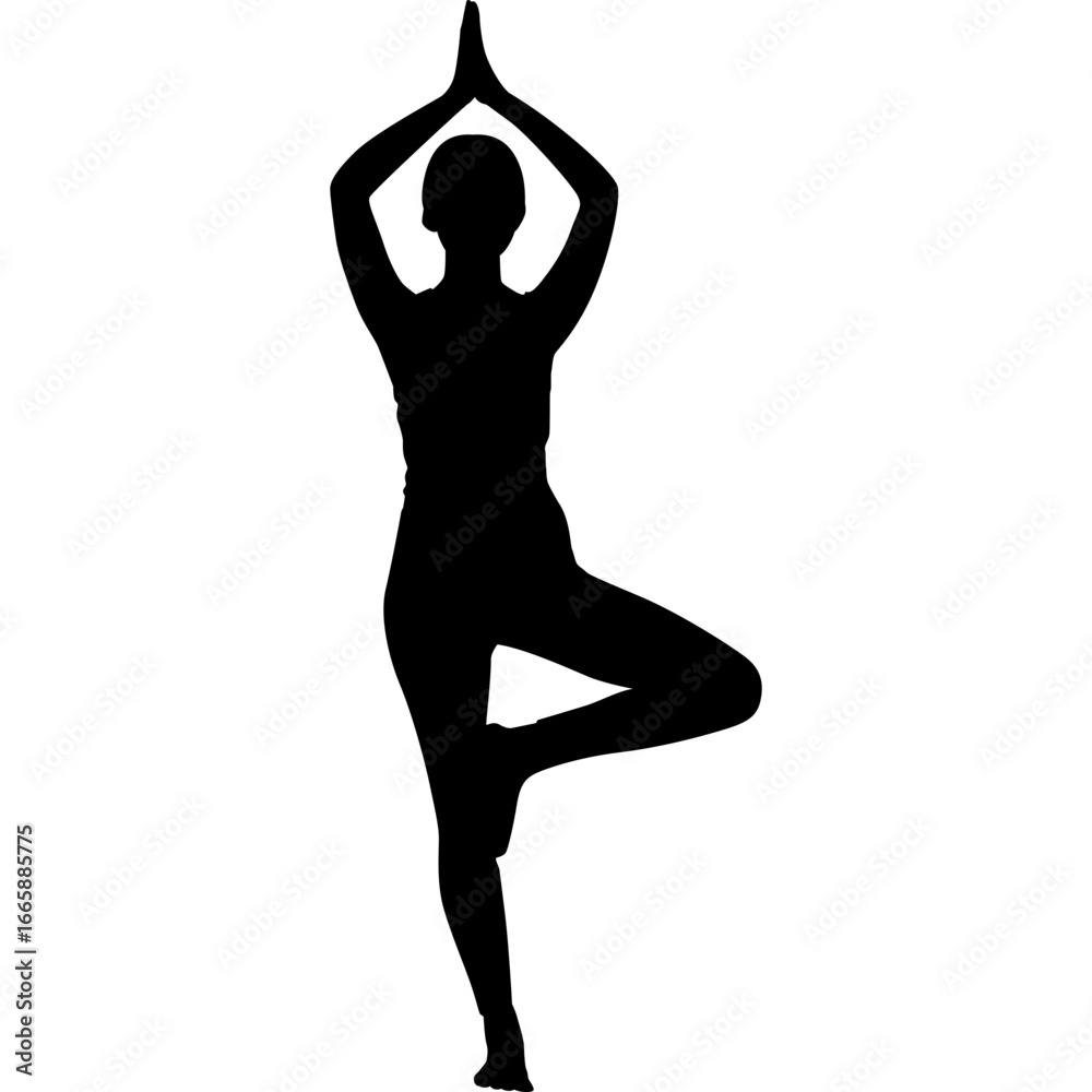 Fototapeta premium Yoga Pose Silhouette