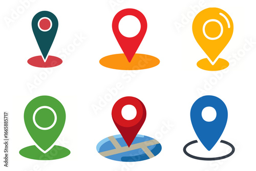 location pin vector sign multiple