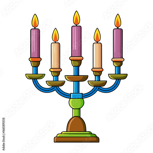 Flat a candelabra vector illustration design