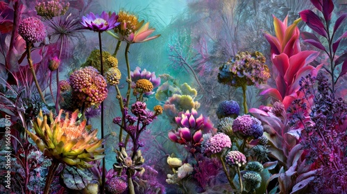 This colorful flower arrangement showcases nature's beauty with vibrant blooms and artistic details.