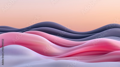 A gradient background with pink and purple hues, featuring a wave-like pattern.