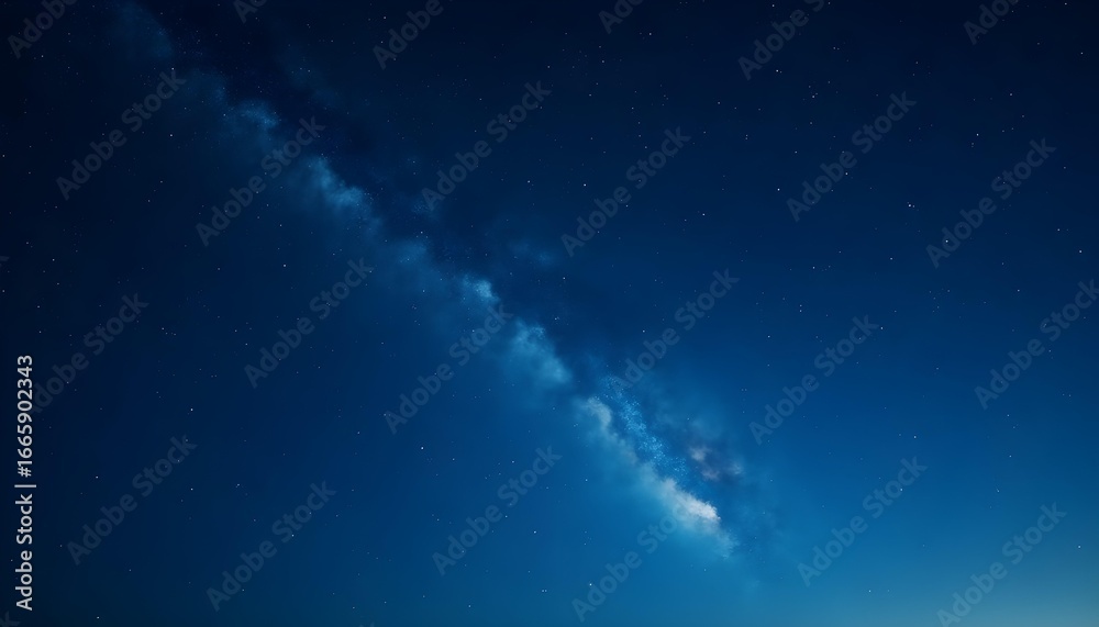 Fototapeta premium Satellite's Luminous Pathway Across the Celestial Canvas