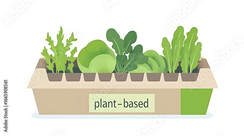 Plant-Based Greens Illustration