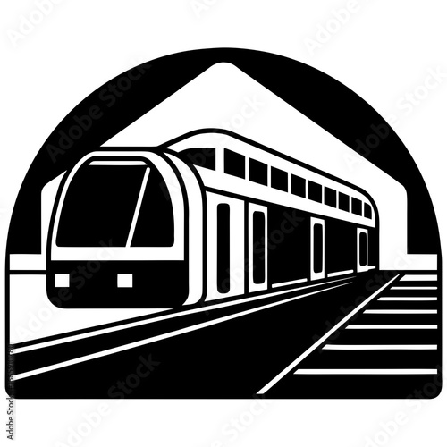 Modern Subway Station with Sleek Architecture Vector