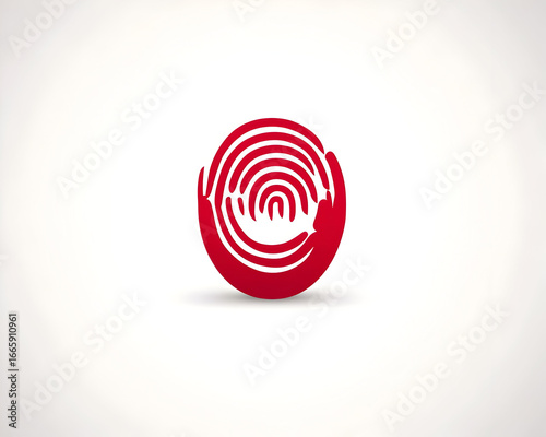 Red Circular Hands Illustration