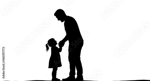 Father and Daughter Silhouette