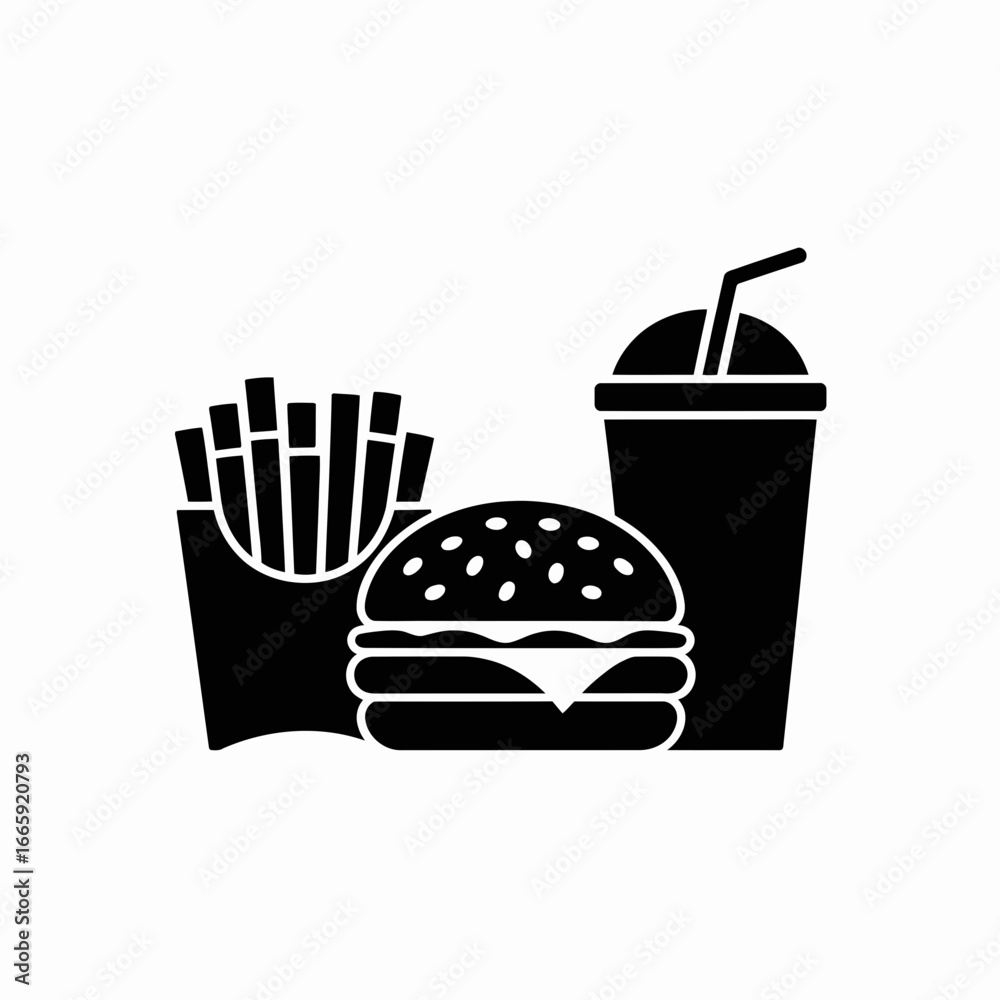 burger and fries burger and fries
