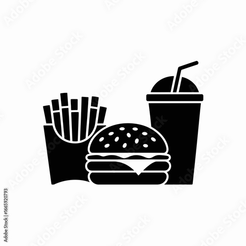 burger and fries